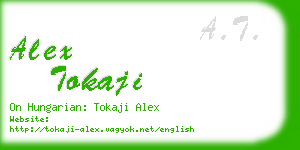 alex tokaji business card